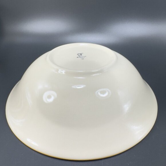 Franciscan Pottery Interpace Bowl Dish Set 2 Yellow Edges USA Large Bowls 8.5in - Picture 8 of 11